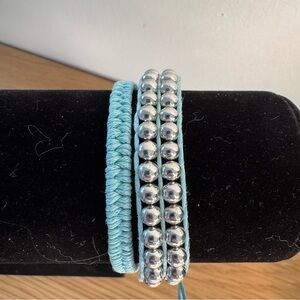 Bracelets (2) Adjustable Blue